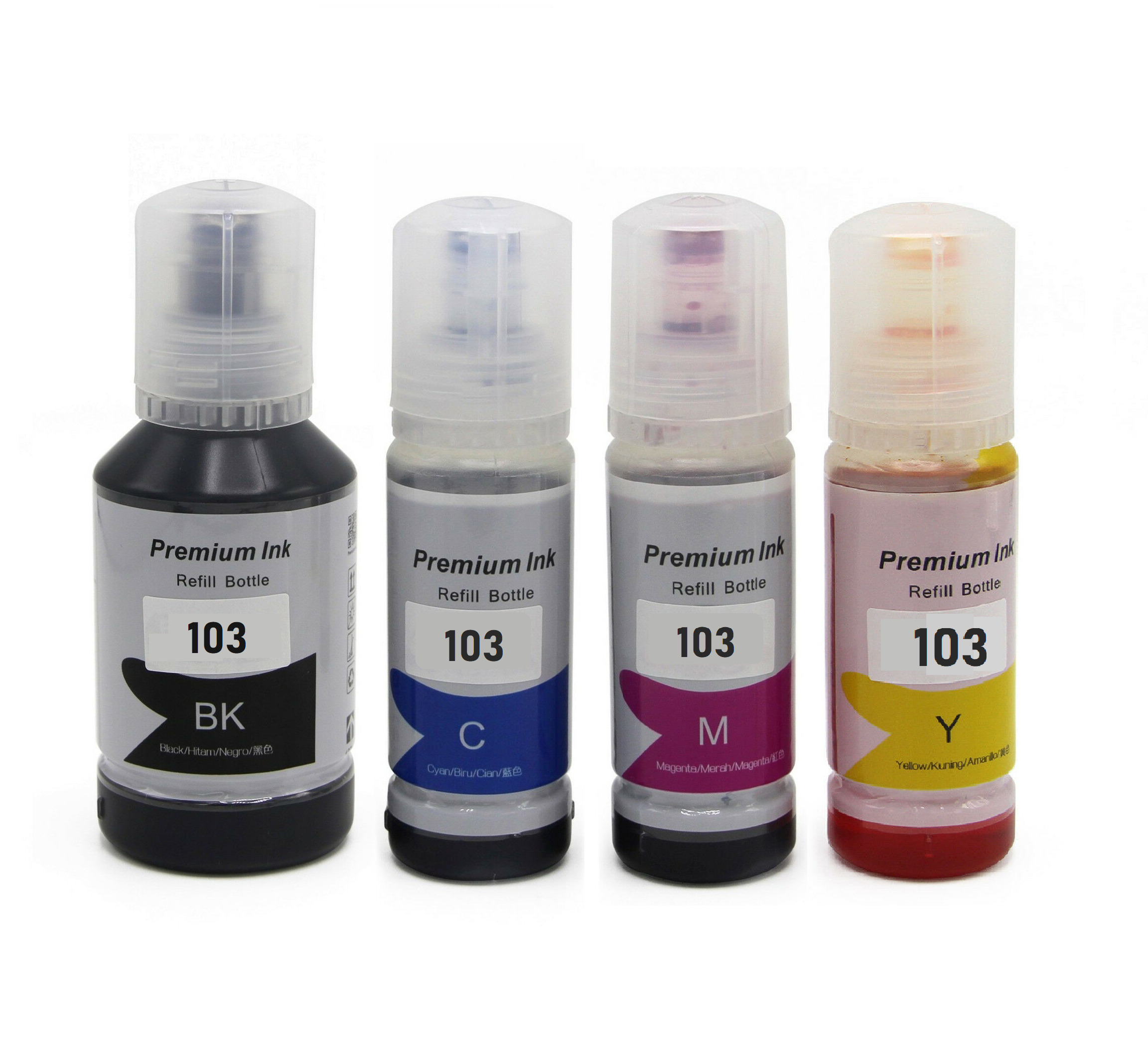Epson 103 B/C/M/Y Generic Ink Bottles Epson 103 B/C/M/Y Generic Ink Bottles