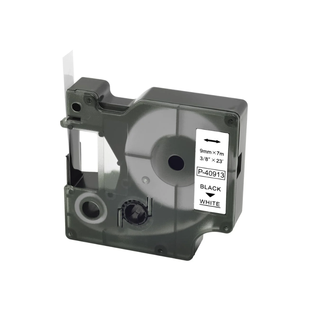 Dymo D1 Compatible Label Tape (Black on White) 9mm x 7m (DD40913) Dymo D1 Compatible Label Tape (Black on White) 9mm x 7m (DD40913)